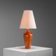Lampe de table en bois massif avec abat-jour conique