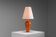 Lampe de table en bois massif avec abat-jour conique