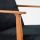 Mr black velvet armchair