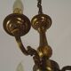 Art Nouveau bronze chandelier with 3 lights, France