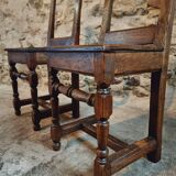 Set of 2 Antique Oak Chairs – 19th Century, Auvergne
