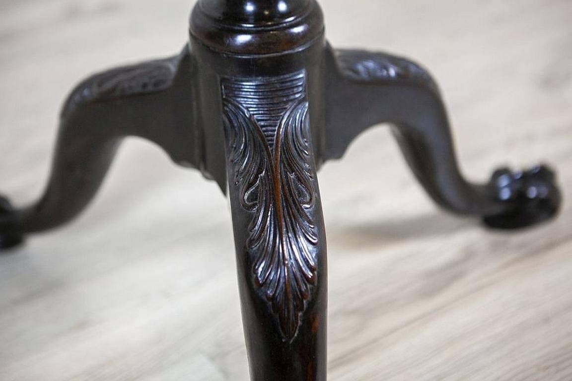 English Walnut Side Table with Tilted Top, 1890s