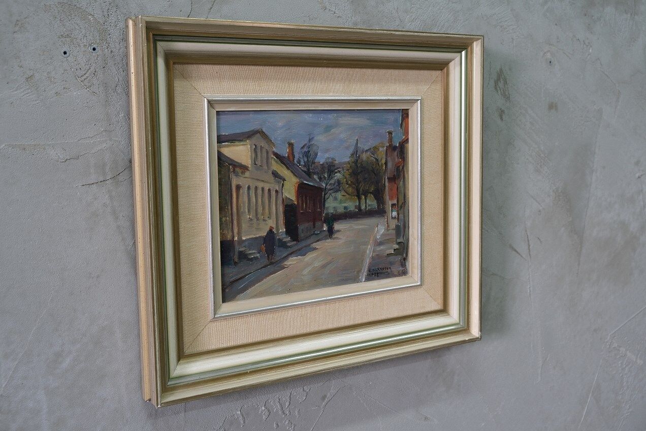 Oil painting by Carl Oscar Larsson swedish 1958