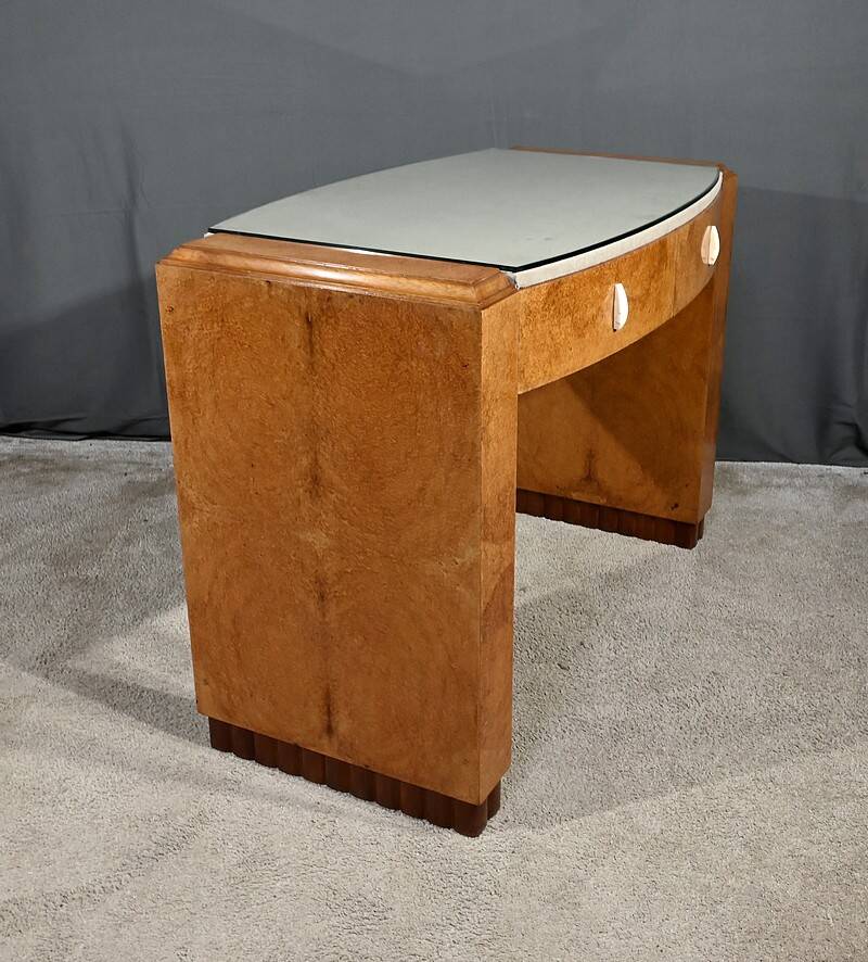 Small Amboyna Burl Desk, Speich Frères, Art Deco – 1930