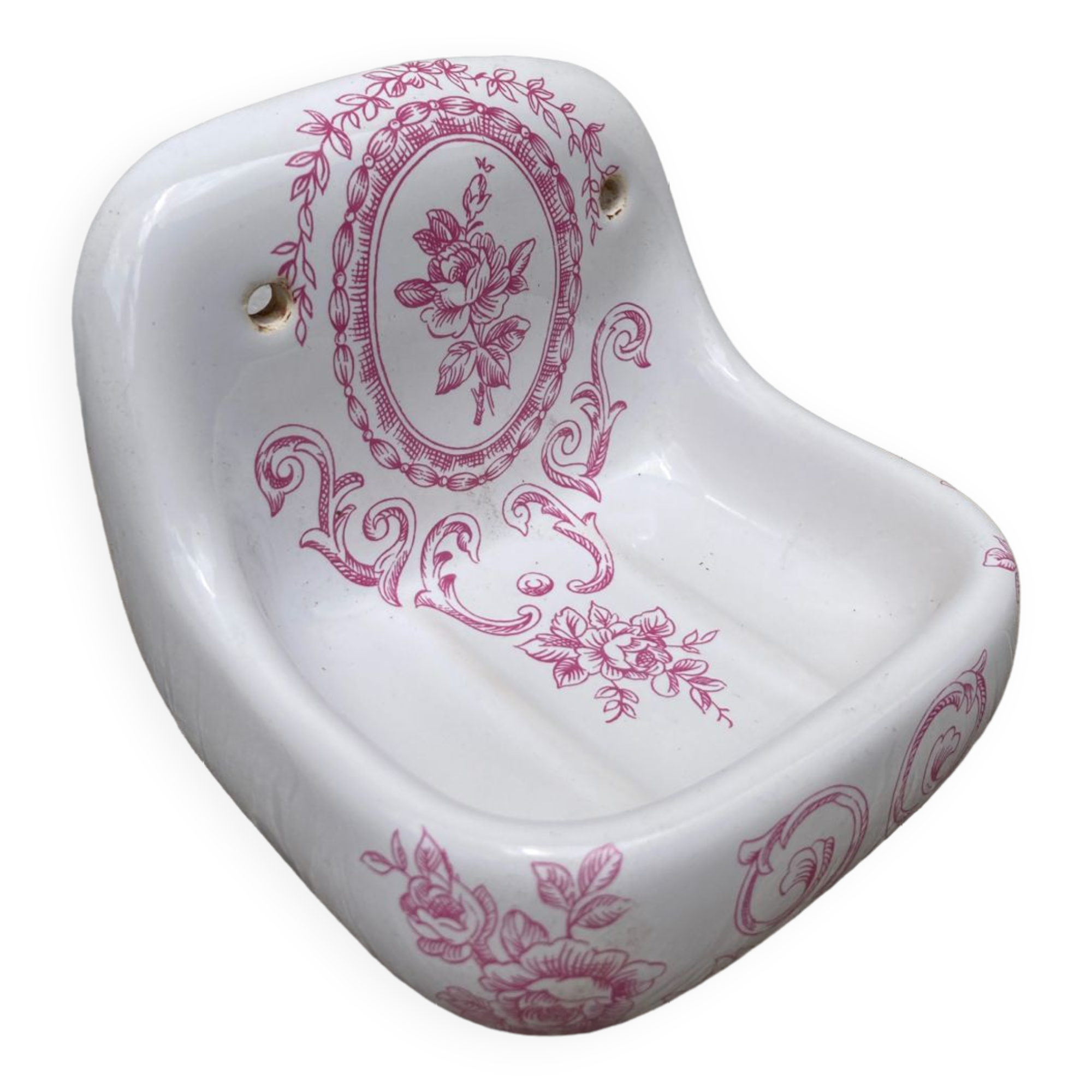 Wall soap holder in Paris porcelain
