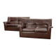 Canapés deux places en cuir marron chocolat Afra et Tobia Scarpa pour B&B Italia