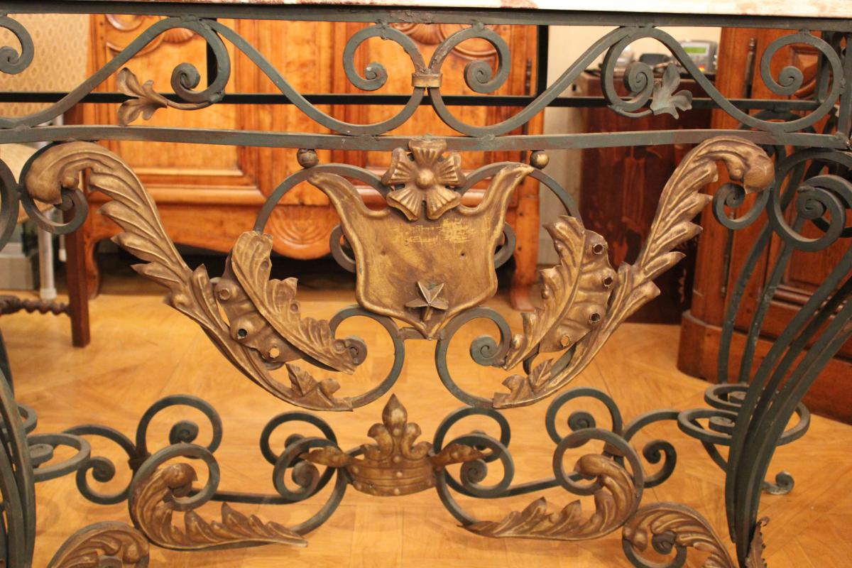 Large console wrought iron of 1900 era
