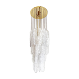 Vintage murano glass leaf chandelier, 1970s