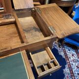 Louis XV dressing table in solid walnut from the 18th century marked N. Armant