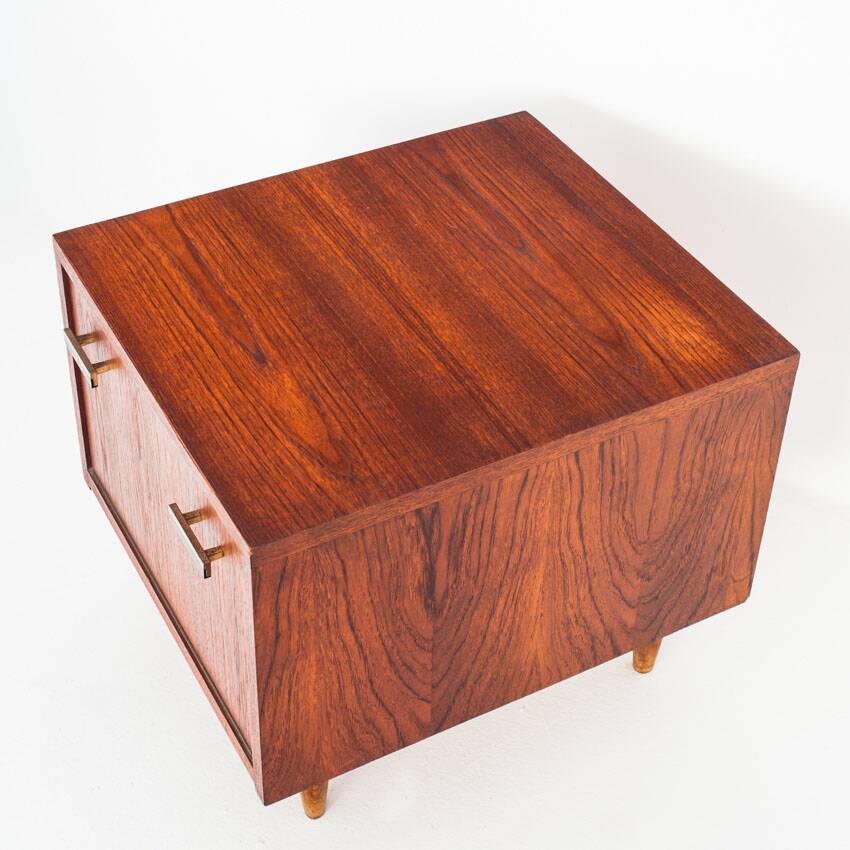 Vintage teak bedside table in Scandinavian style - France, 1960s