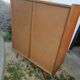 Children's wicker wooden wardrobe, 1960-70 vintage