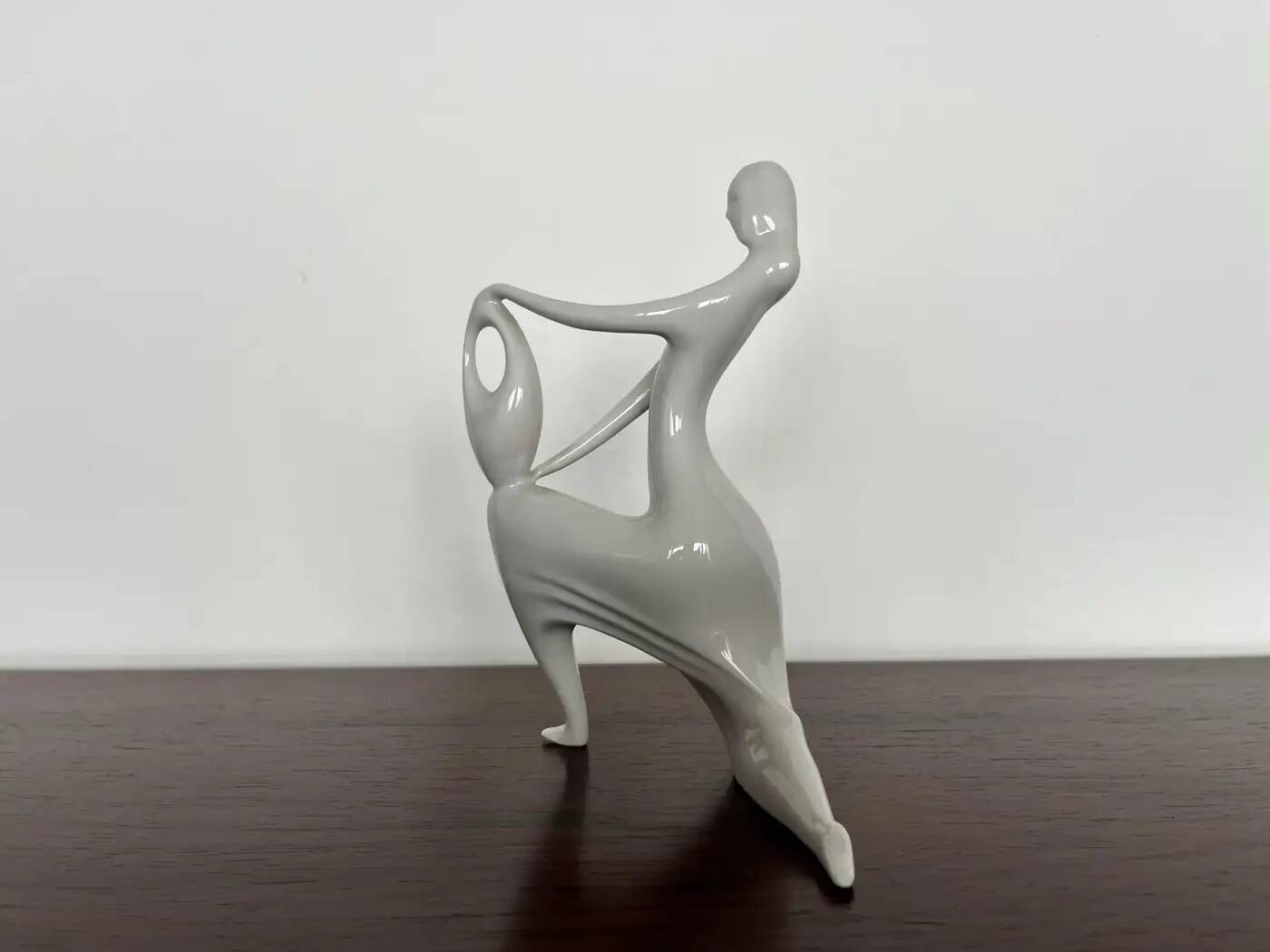 1960s design lady sculpture by Jaroslav Ježek for Royal Dux - Czechoslovakia