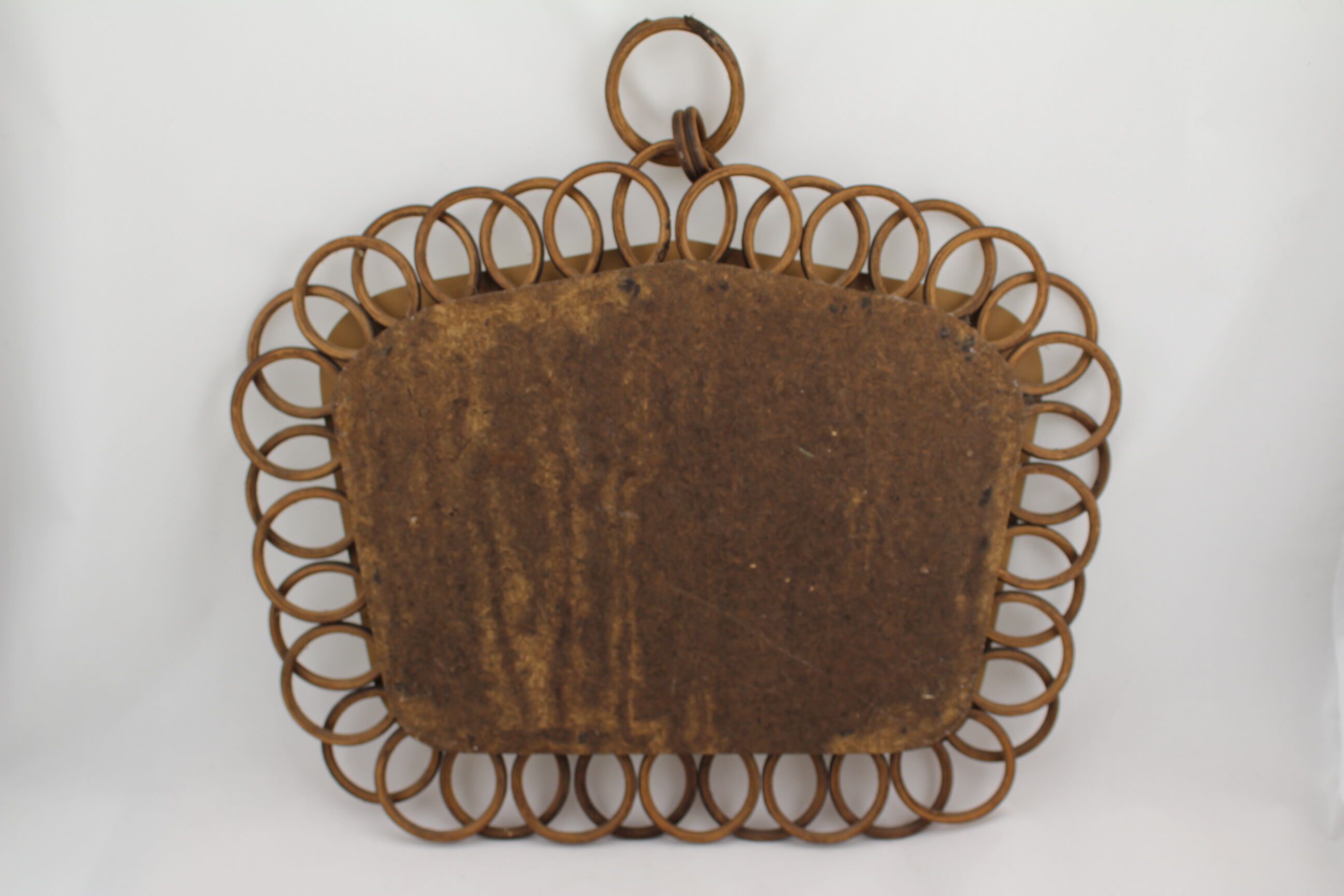 Vintage rattan mirror 39x40cm