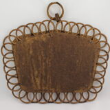 Vintage rattan mirror 39x40cm