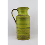 Aldo Londi vase for Bitossi green ceramic