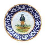 HB Henriot Quimper plate with Breton