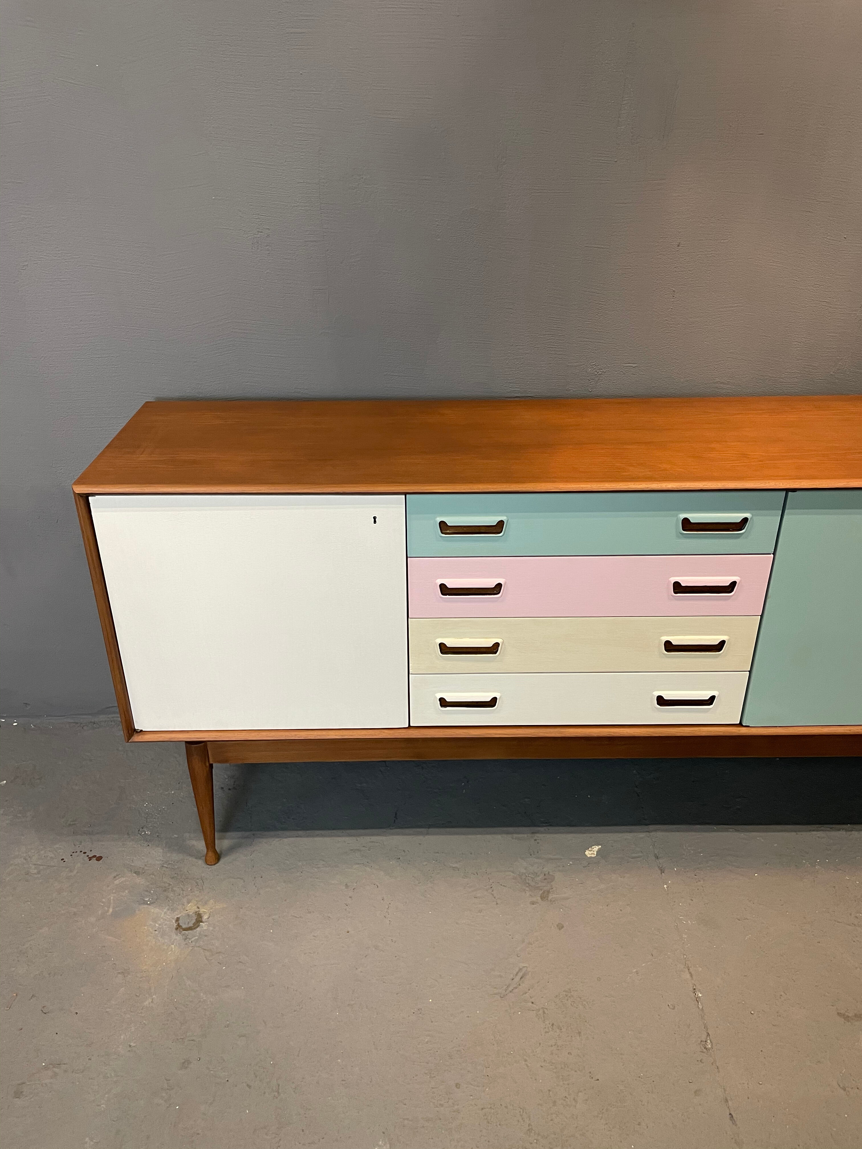 Scandinavian teak enfilade "Ice Cream"