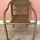 Small children's chair in beige scoubidou.