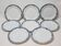 8 Old St Amand Flat Plates, Turgot Art Deco Model