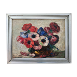 The bouquet of anemones painted by Pierre Forest