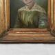 Old painting oil portrait 19th