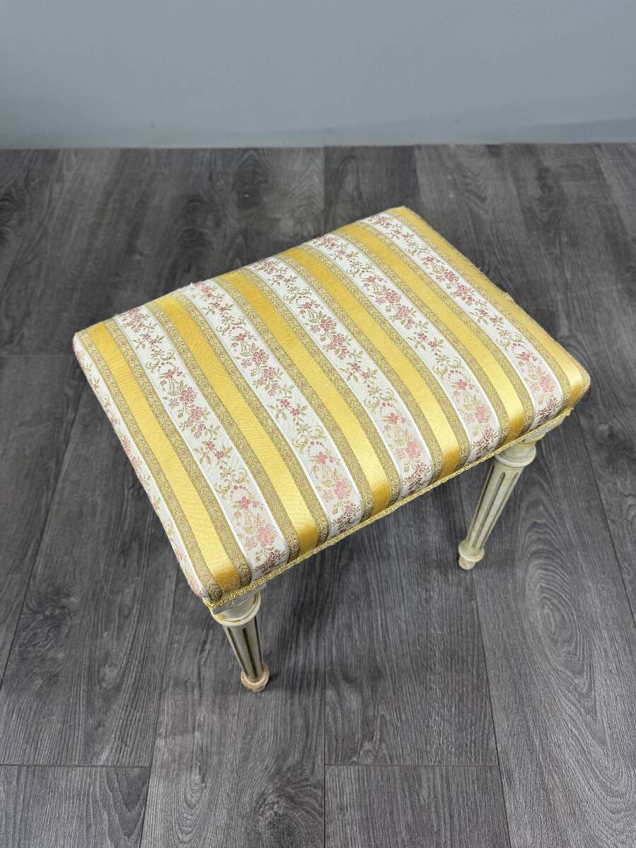 Pair of Medallion Armchairs in Louis XVI Style with Footrests, 20th Century