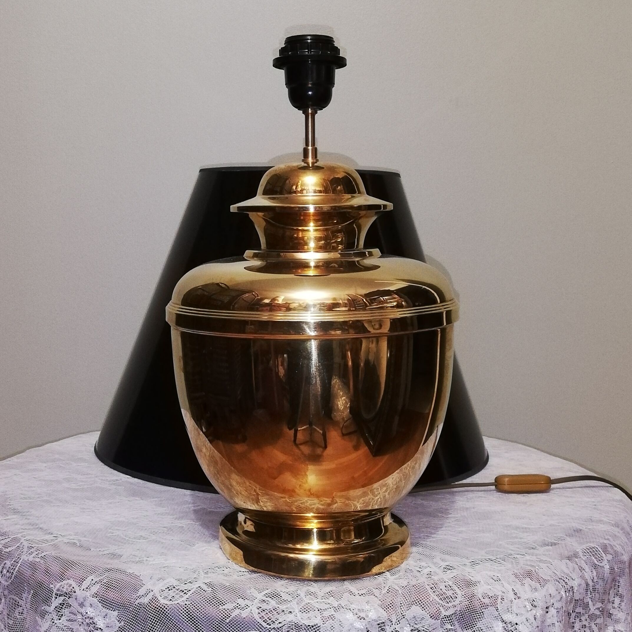 Golden brass lamp height 69cm