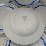 6 antique soup plates from Digoin and Sarreguemines