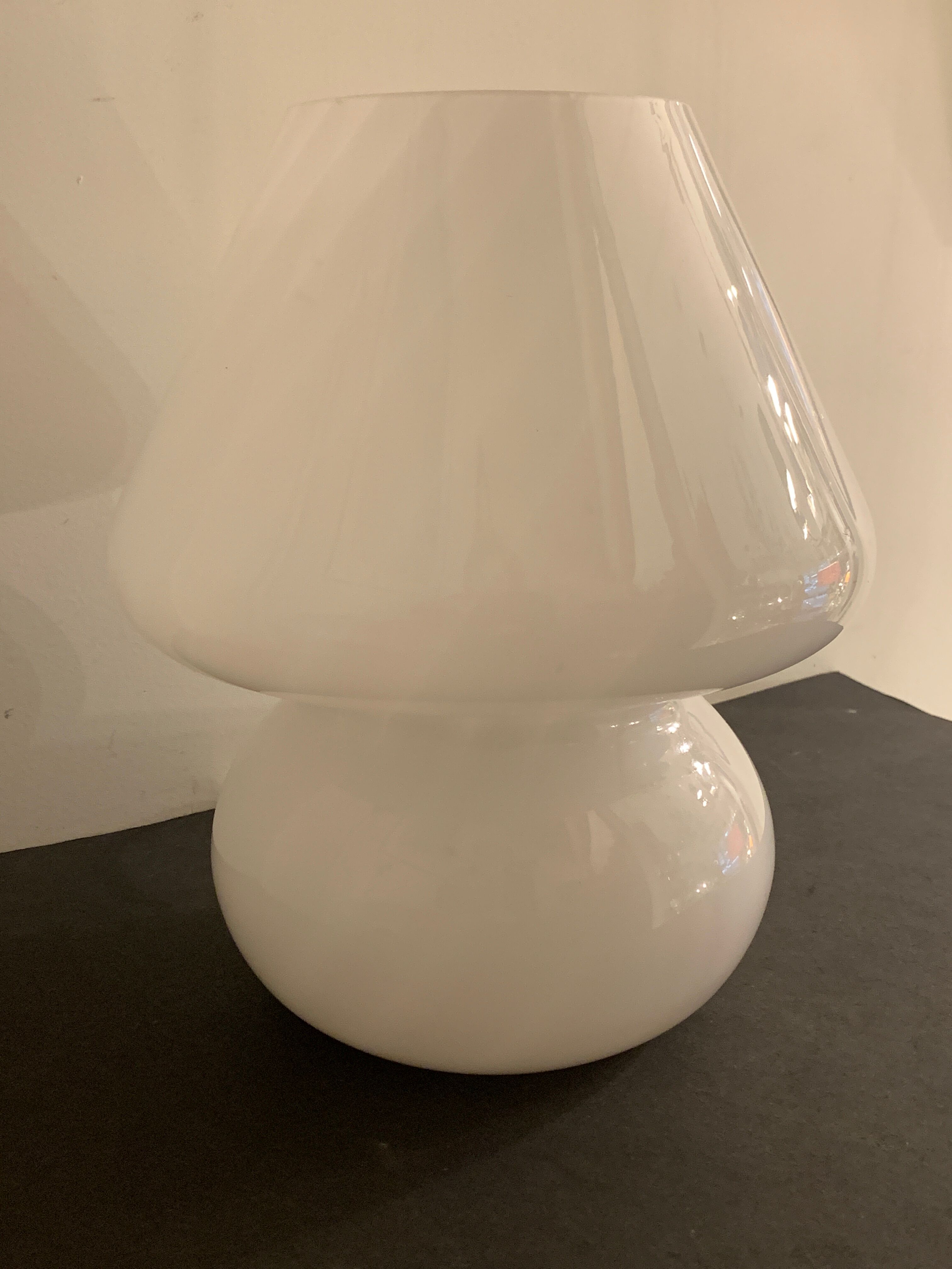 Murano glass mushroom lamp, Swirl by Gino Vistosi, 1970