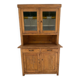 Vaisselier ancien portes vitrées fleurs de lys année 50