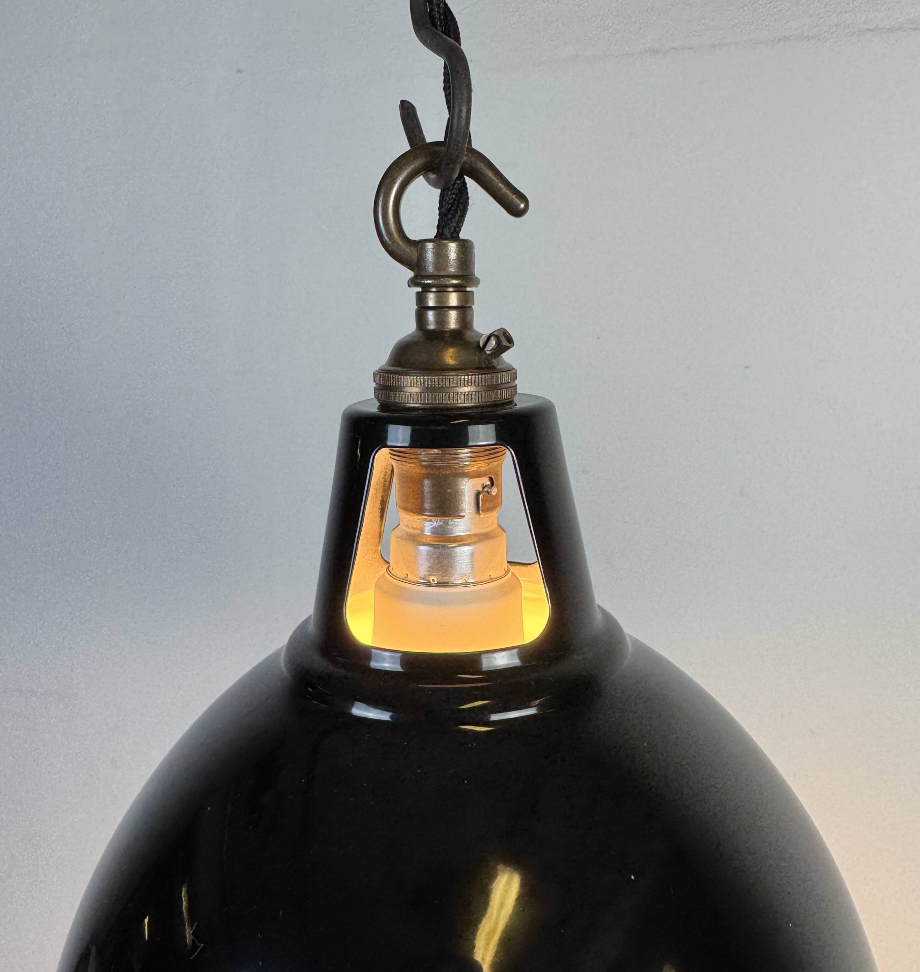 Vintage Industrial Black Painted Pendant Lamp