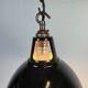 Vintage Industrial Black Painted Pendant Lamp