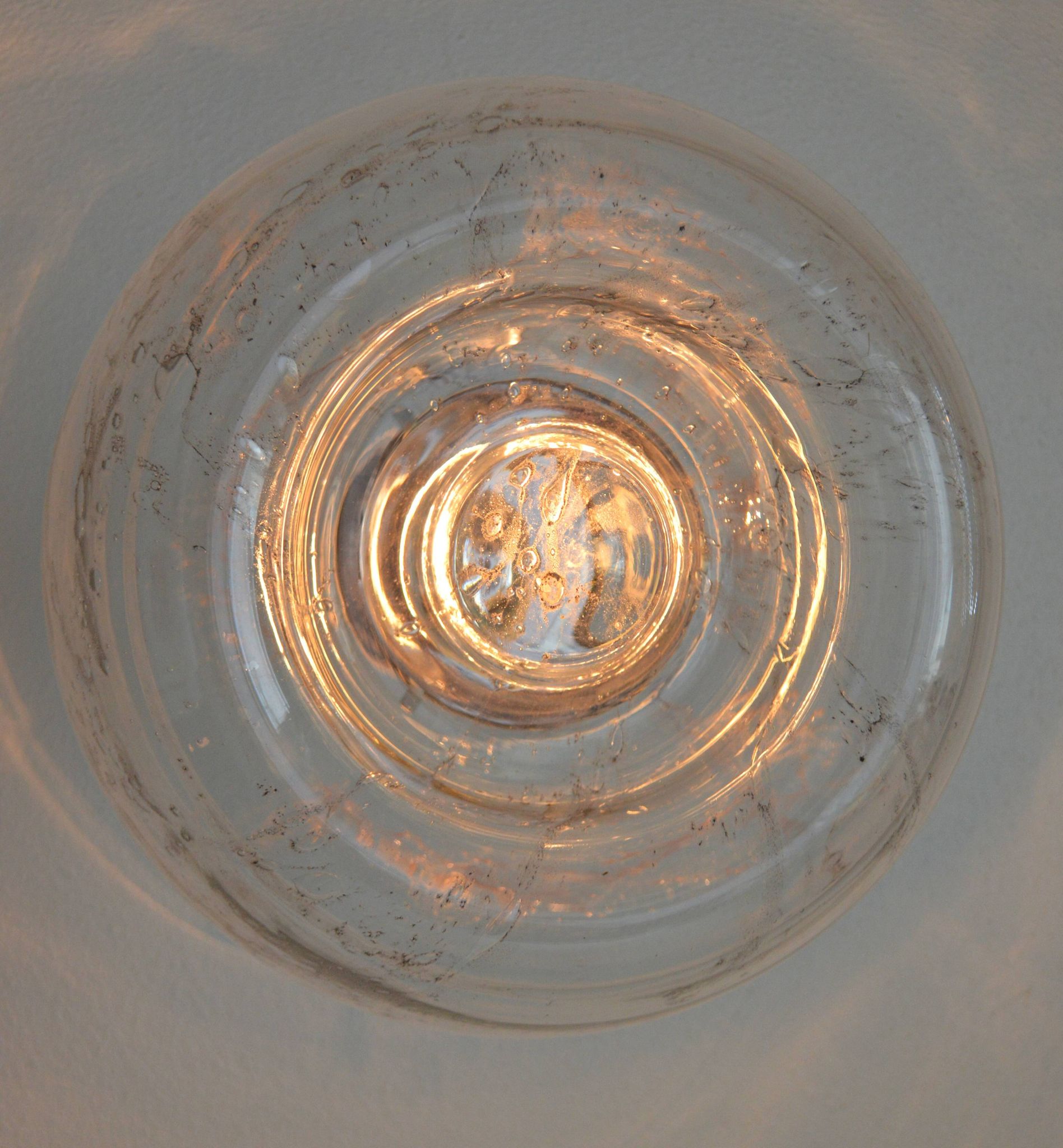 Vintage 1960s Doria design ceiling light in crystal glass