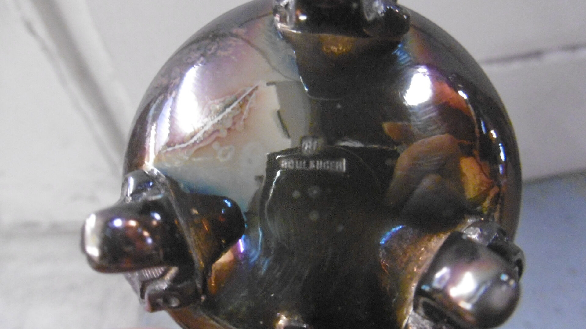 Silver metal table salters - boulenger paris hallmark