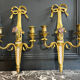 Pair of nineteenth century sconces in bronze and porcelain