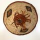 Traditional African Fulani hat in leather and woven straw