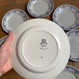 Set of 7 flat plates and 1 dish Lorris Gien