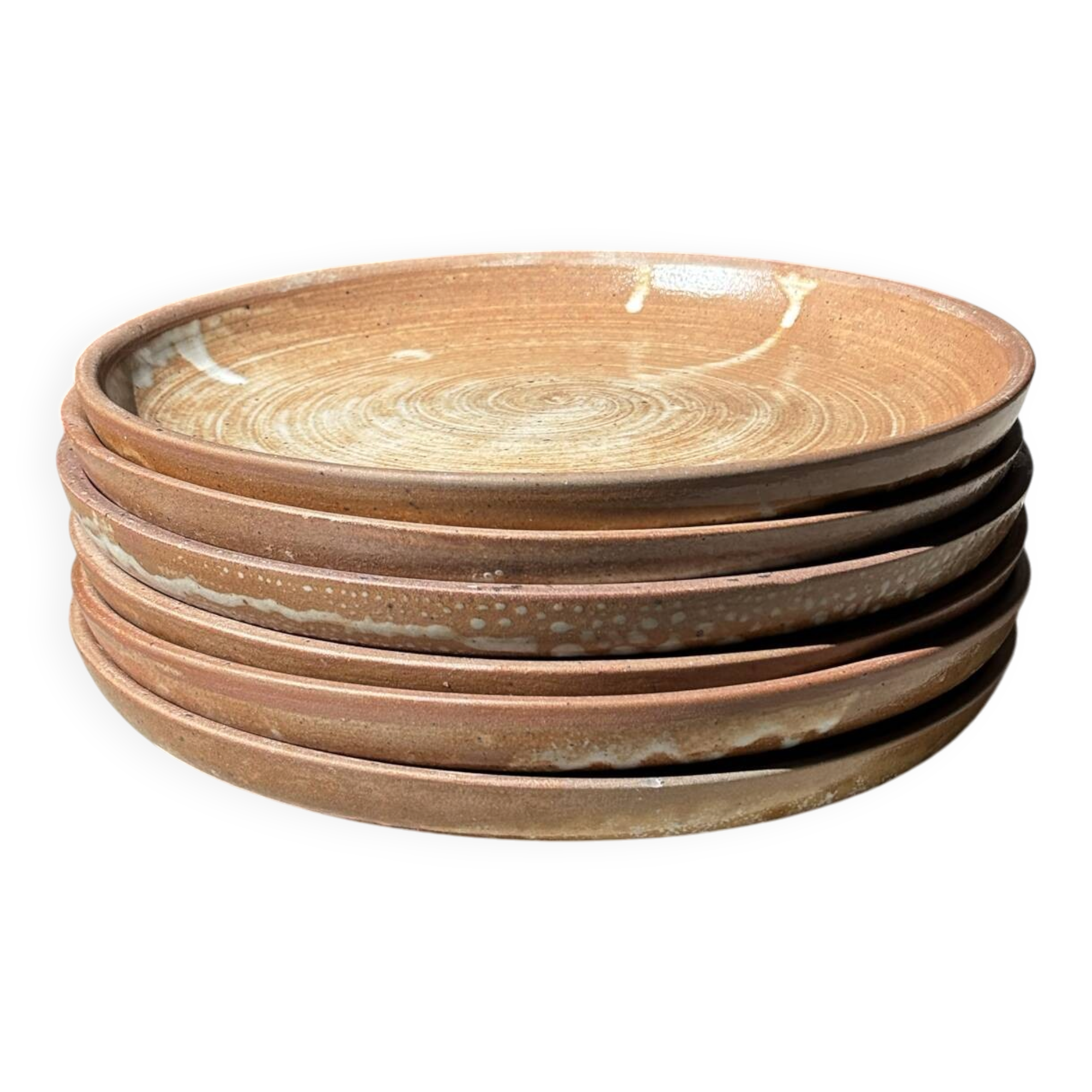 Assiettes plates en grès