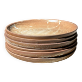 Flat stoneware plates