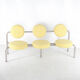 Chrome and fabric bench