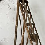 Large vintage wooden stepladder