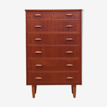 Teak chest of drawers, Danish design, 1970s, made in Denmark