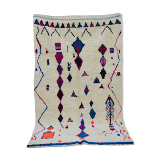 Colorful Berber carpet handmade in Morocco 243 X 152 CM