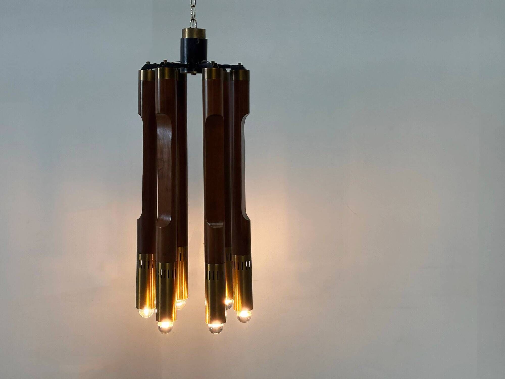 Italian "Marziale" chandelier by Angelo Brotto for Esperia