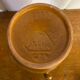Antique strehla ceramic pitcher brown beige white interior vintage