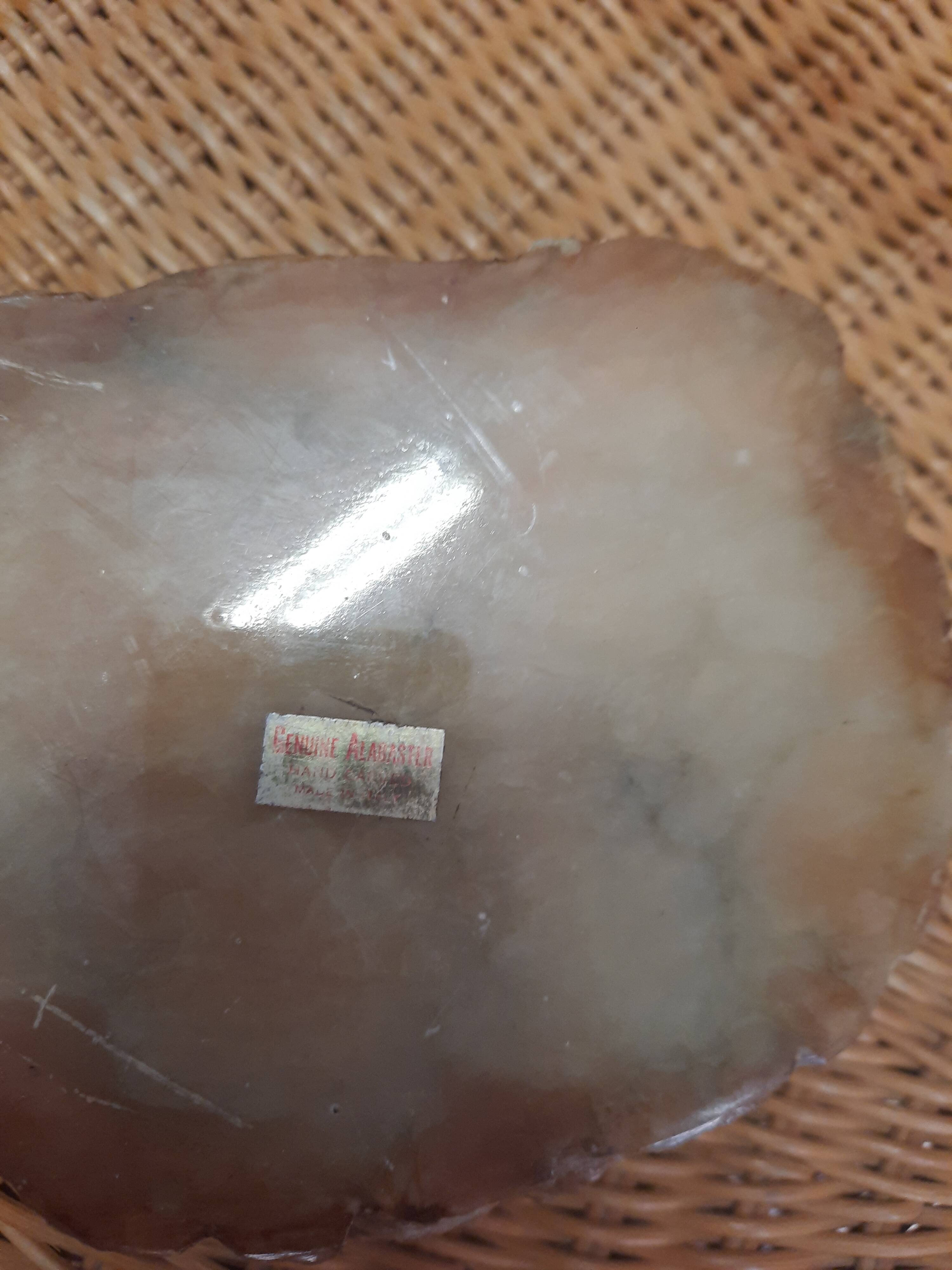 Cendrier en albâtre vintage