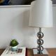 Lampe vintage années 80 en métal chromé à trois globes