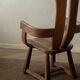 Brutalist Oak Armchair with Sculptural High Back by De Puydt, 1960s