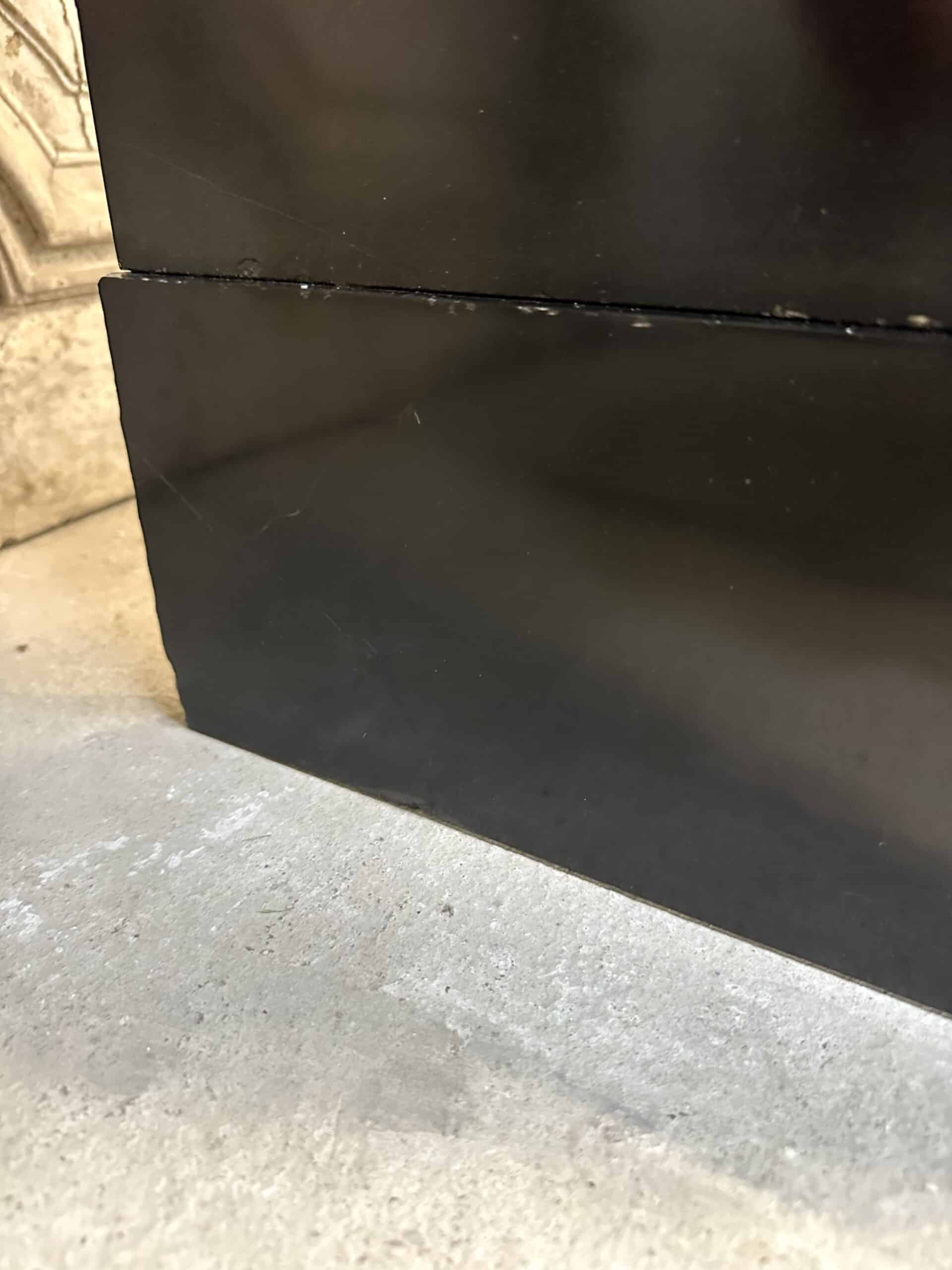 Black marble fireplace from around 1900
