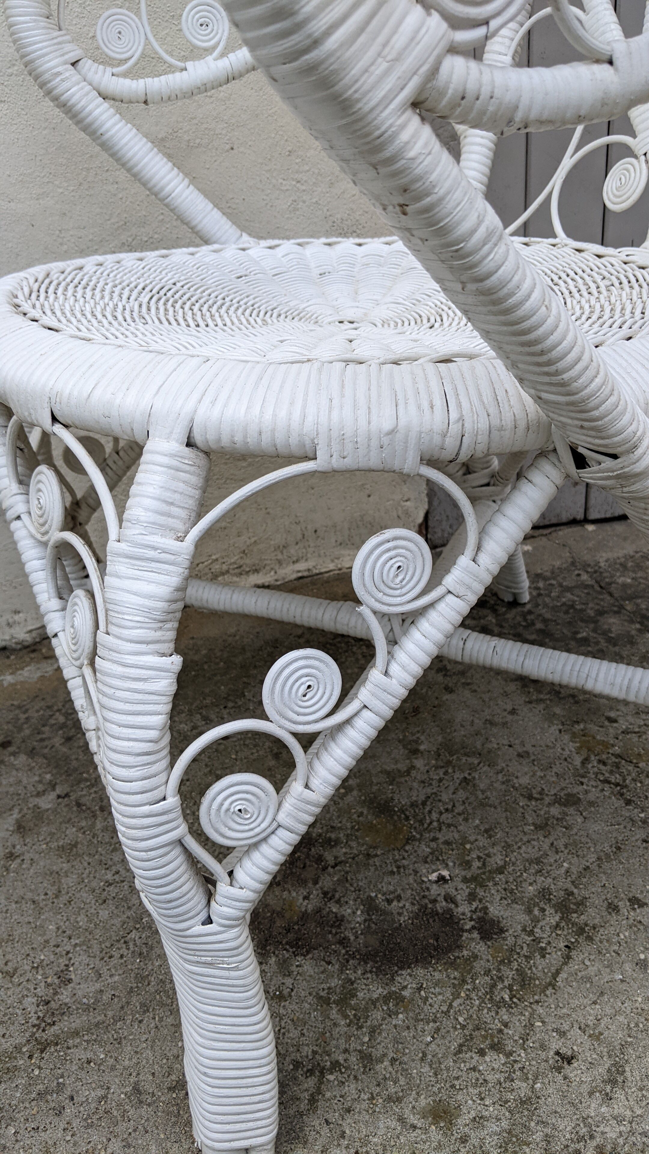 Peacock rattan armchairs